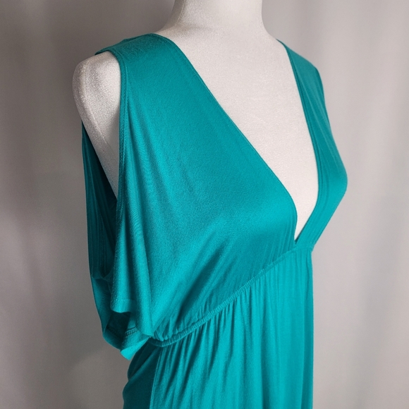 FOREVER 21 Turquoise Maxi Dress Small - Picture 2 of 6